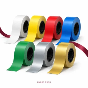 סרט תואם DYMO 45023 דימו 12מ”מ/ 7מ’ שחור על רקע זהב