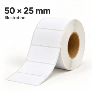 מדבקות תרמיות לא מוגנות 50×25 מ״מ