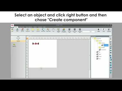 תמונה מקדימה: יצירה וניהול של רכיבים במדבקת GoLabel